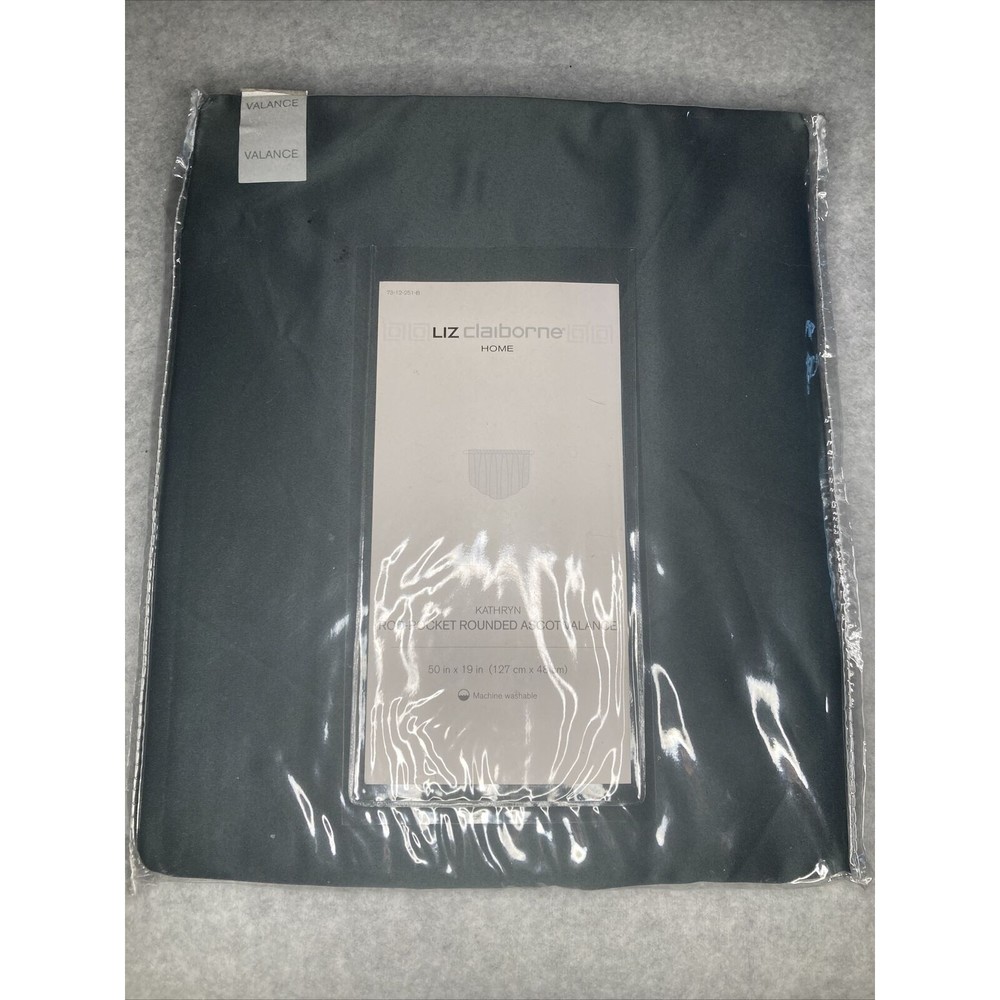 Liz Clairborne KATHRYN Rod Pocket Rounded Ascot Valance 100% Polyester 50x19